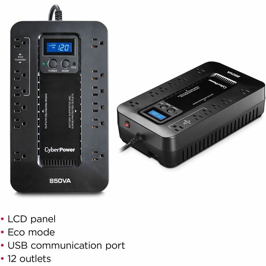 CyberPower EC850LCD Ecologic UPS Systems EC850LCD