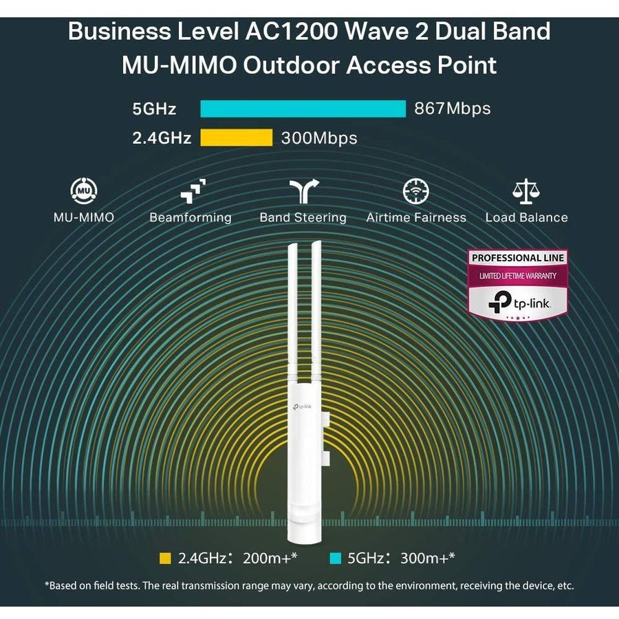 TP-Link EAP225-Outdoor - Omada AC1200 Wireless Gigabit Outdoor Access Point EAP225-Outdoor