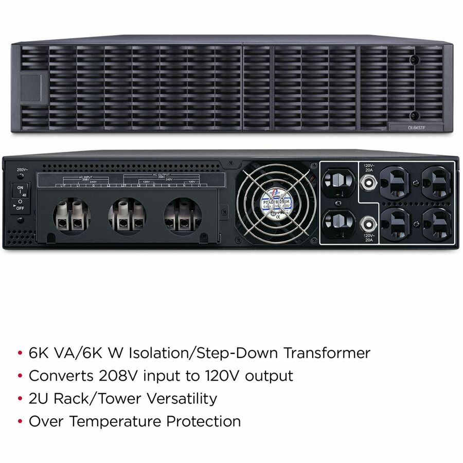 CyberPower OL6KSTF OL6KSTF 2U 6,000 VA Step-down and Isolation Transformer OL6KSTF