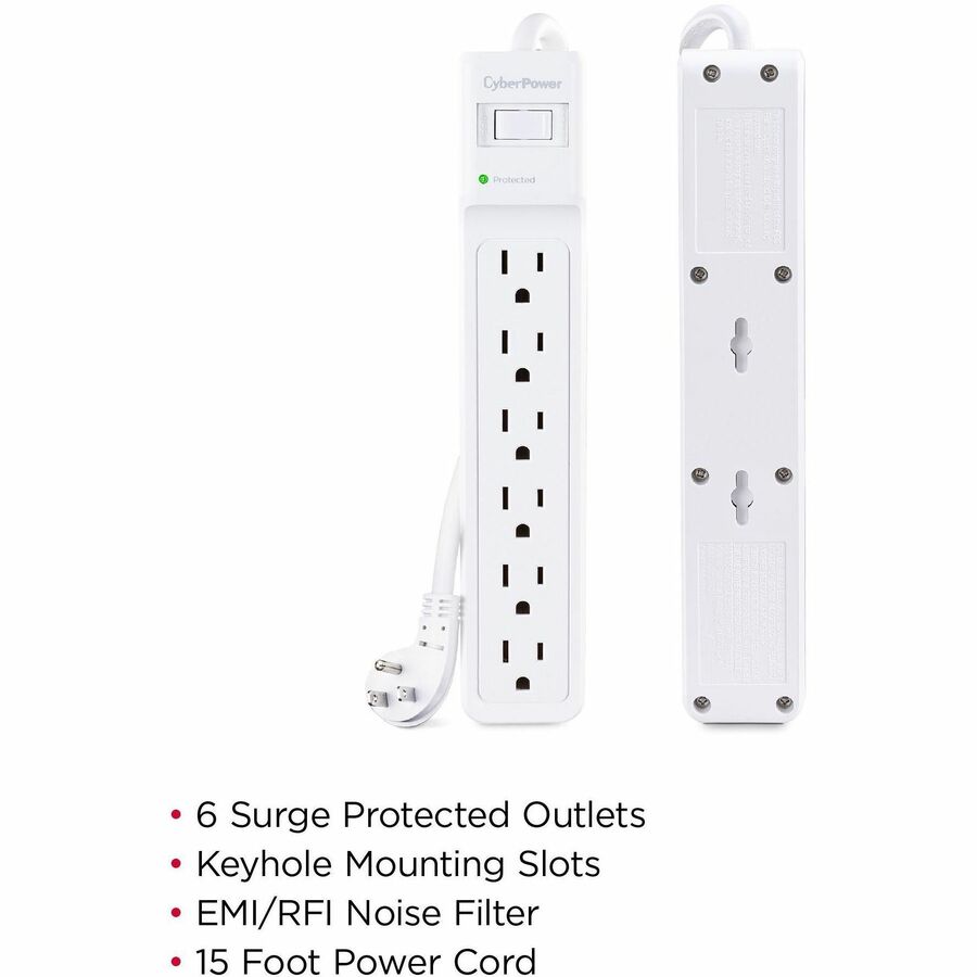 CyberPower B615 Essential 6 - Outlet Surge with 1500 J B615