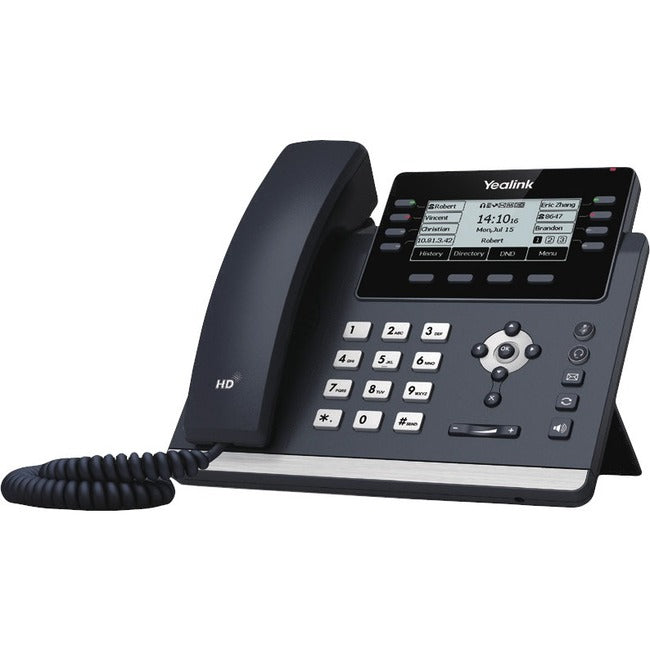 Yealink SIP-T43U IP Phone - Corded - Corded - Wall Mountable, Desktop - Classic Gray 1301202