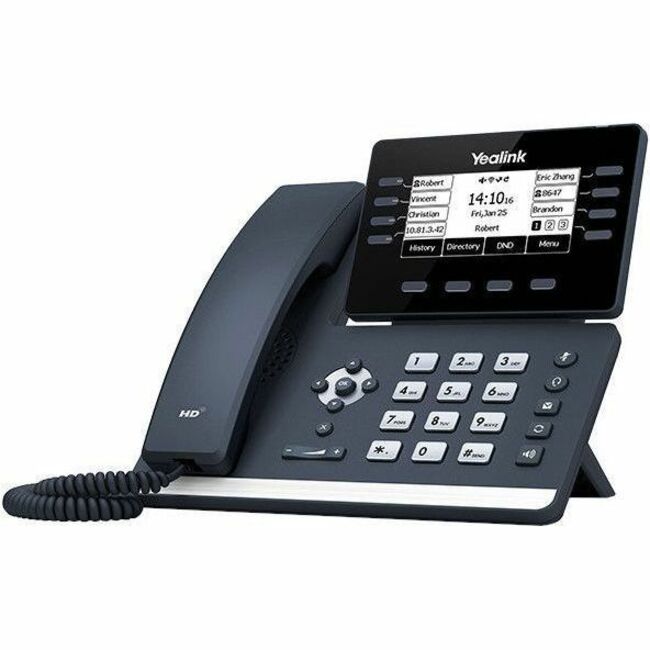 Yealink SIP-T53W IP Phone - Corded/Cordless - Corded/Cordless - Bluetooth, Wi-Fi - Wall Mountable, Desktop - Classic Gray 1301087