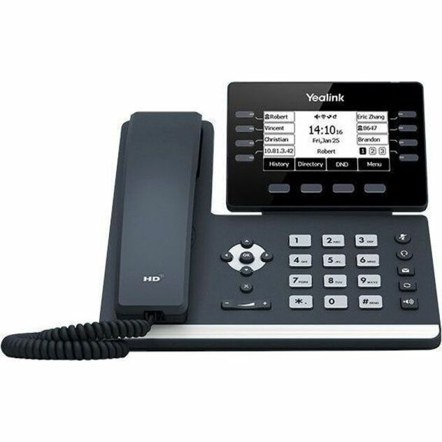 Yealink SIP-T53W IP Phone - Corded/Cordless - Corded/Cordless - Bluetooth, Wi-Fi - Wall Mountable, Desktop - Classic Gray 1301087