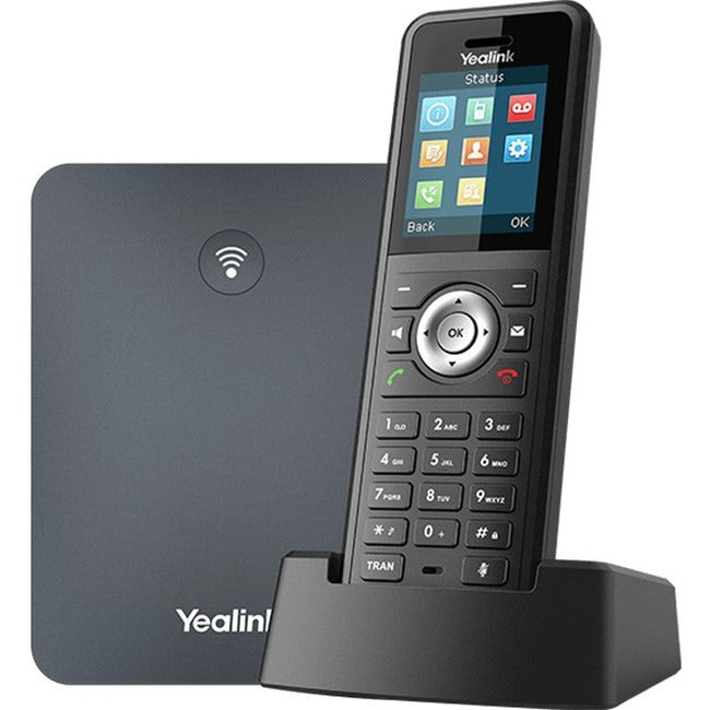 Yealink W79P IP Phone - Cordless - Corded - DECT, Bluetooth - Wall Mountable, Desktop - Black, Classic Gray 1302025