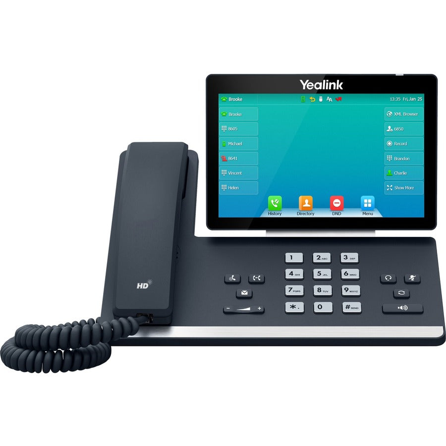 Yealink SIP-T57W IP Phone - Corded - Corded/Cordless - Bluetooth, Wi-Fi - Wall Mountable, Desktop - Classic Gray 1301089