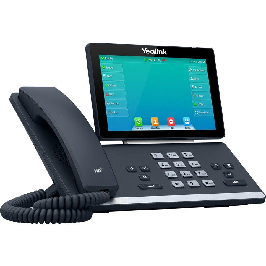 Yealink SIP-T57W IP Phone - Corded - Corded/Cordless - Bluetooth, Wi-Fi - Wall Mountable, Desktop - Classic Gray 1301089