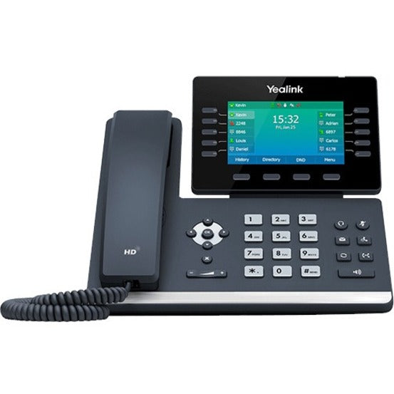 Yealink SIP-T54W IP Phone - Corded/Cordless - Corded/Cordless - Bluetooth, Wi-Fi - Wall Mountable, Desktop - Classic Gray 1301081