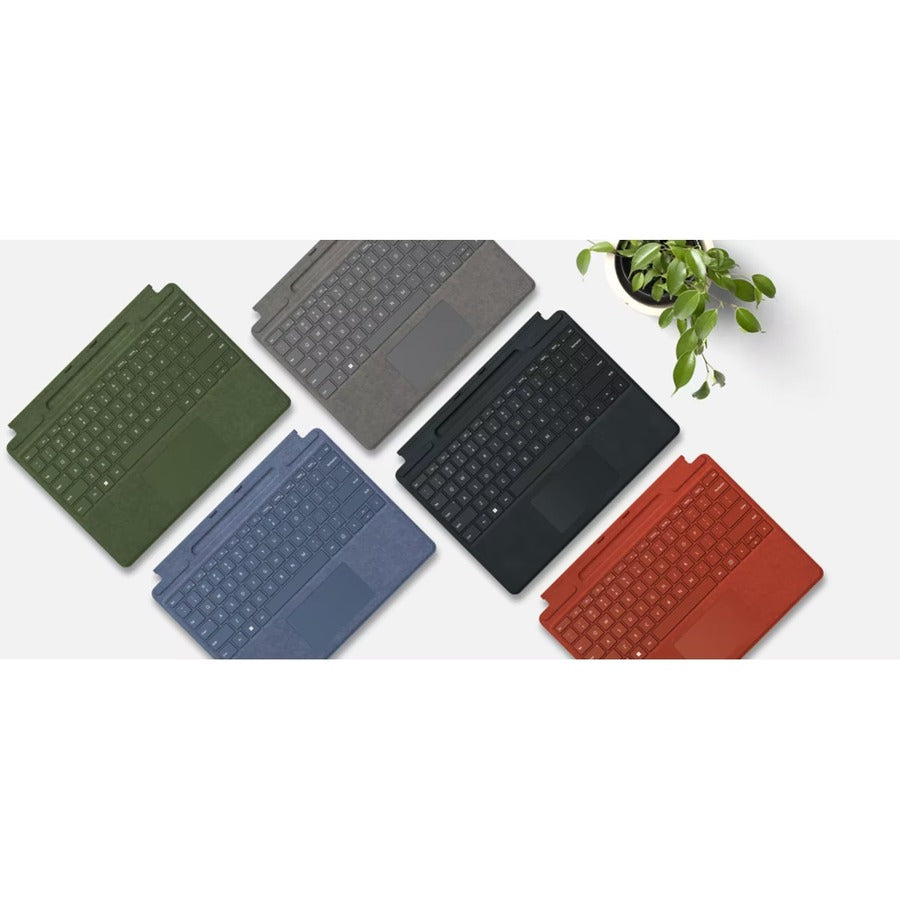 Microsoft Signature Keyboard/Cover Case Surface Pro 8, Surface Pro 9, Surface Pro X Tablet, Stylus - Forest Green 8X8-00118