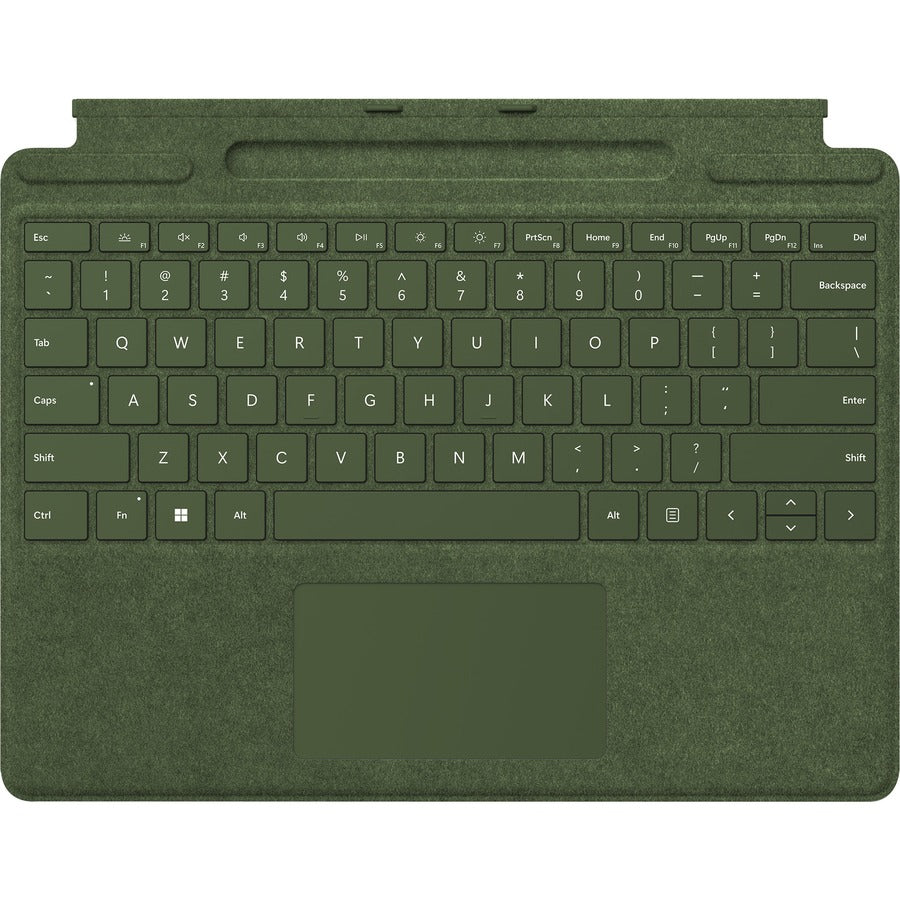 Microsoft Signature Keyboard/Cover Case Surface Pro 8, Surface Pro 9, Surface Pro X Tablet, Stylus - Forest Green 8X8-00118