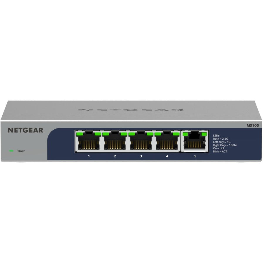 Netgear 5-Port Multi-Gigabit (2.5G) Ethernet Unmanaged Switch MS105-100NAS