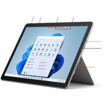 Microsoft Surface Go 4 Tablet - 10.5" Full HD - 8 GB - 64 GB Storage - Platinum XGT-00001