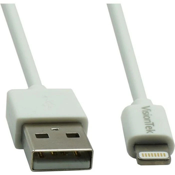 VisionTek Lightning to USB 2 Meter MFI Cable White (M/M) 900863