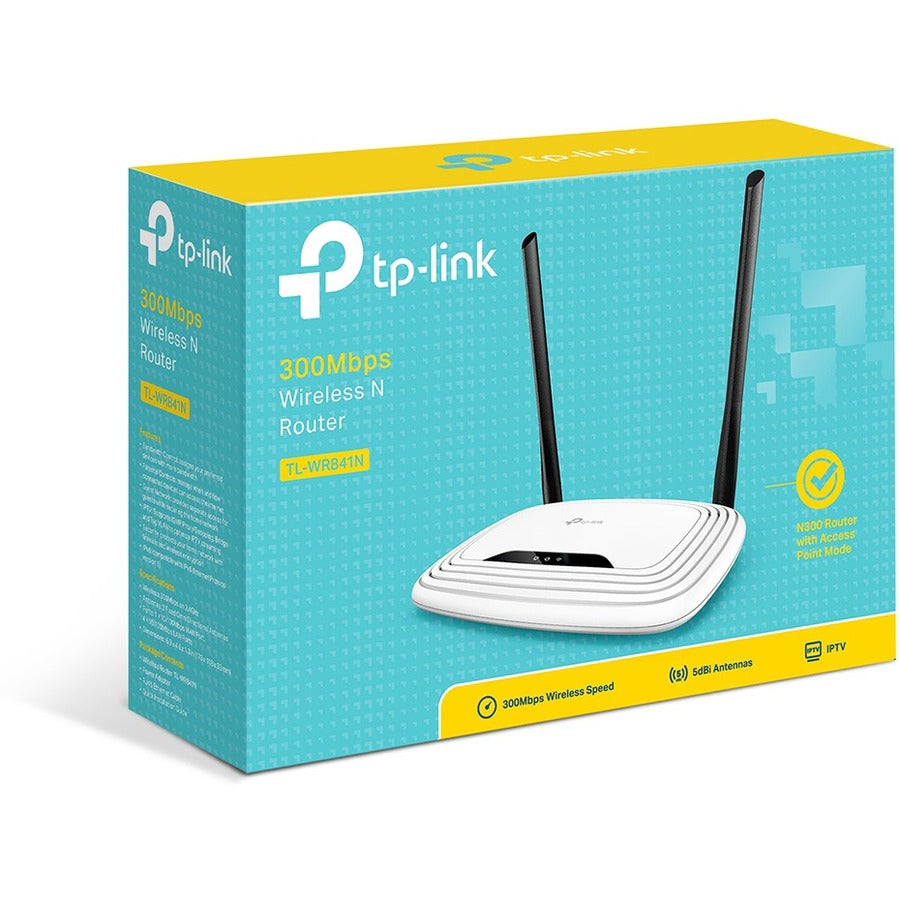 TP-LINK TL-WR841N - Wireless N300 Home Router, 300Mpbs, IP QoS, WPS Button TL-WR841N