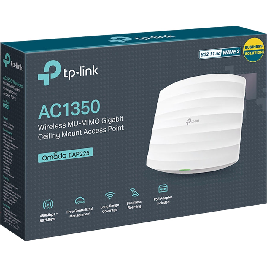 TP-Link EAP225 Dual Band IEEE 802.11ac 1.32 Gbit/s Wireless Access Point - Indoor EAP225