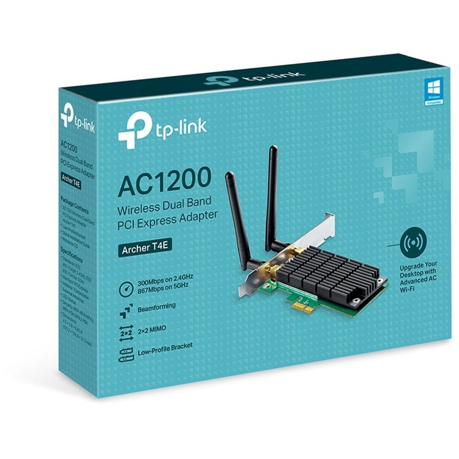 TP-Link Archer T4E - 2.4G/5G Dual Band Wireless PCI Express Adapter for Desktop Computer ARCHER T4E