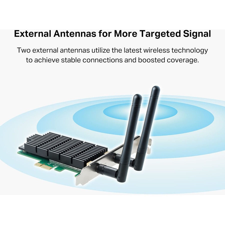 TP-Link Archer T4E - 2.4G/5G Dual Band Wireless PCI Express Adapter for Desktop Computer ARCHER T4E