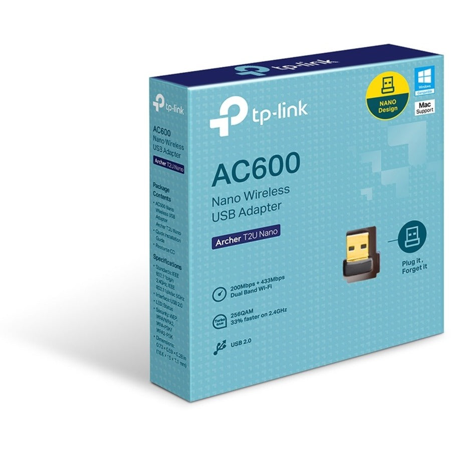 TP-Link Archer T2U Nano - IEEE 802.11ac Dual Band Wi-Fi Adapter for PC Desktop/Notebook ARCHER T2U NANO