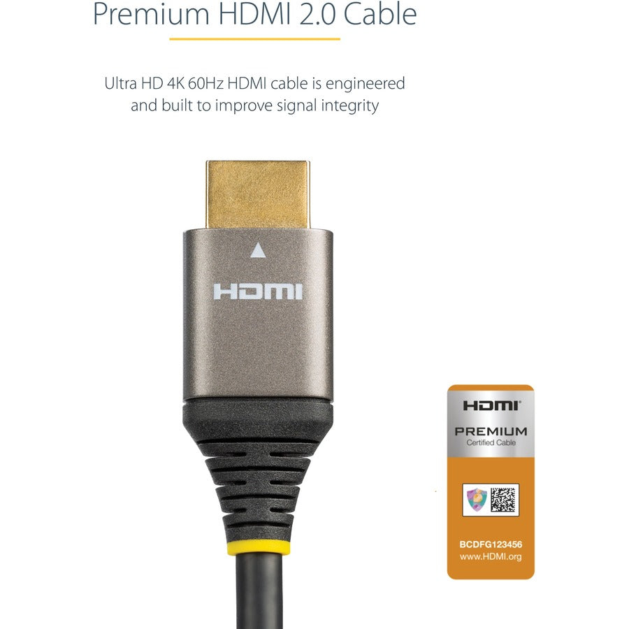 3ft (1m) Premium Certified HDMI 2.0 Cable, High Speed Ultra HD 4K 60Hz HDMI Cable with Ethernet, HDR10, UHD HDMI Monitor Cord HDMMV1M