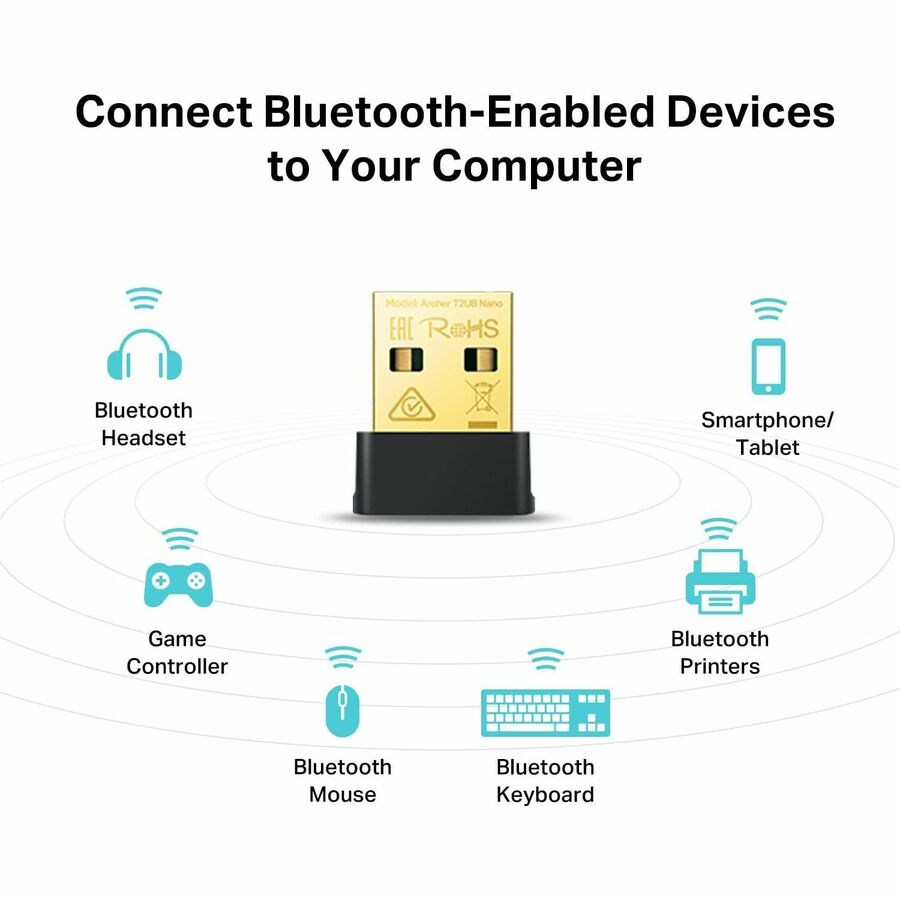 TP-Link Archer T2UB Nano - Nano 2-in-1 USB WiFi Bluetooth Adapter AC600 ARCHER T2UB NANO