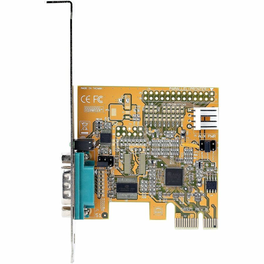 StarTech.com 1-Port PCI Express Serial Card, PCIe to RS232 (DB9) Serial Interface Card, 16C1050 UART, COM Retention, Low Profile, Win & Linux 11050-PC-SERIAL-CARD