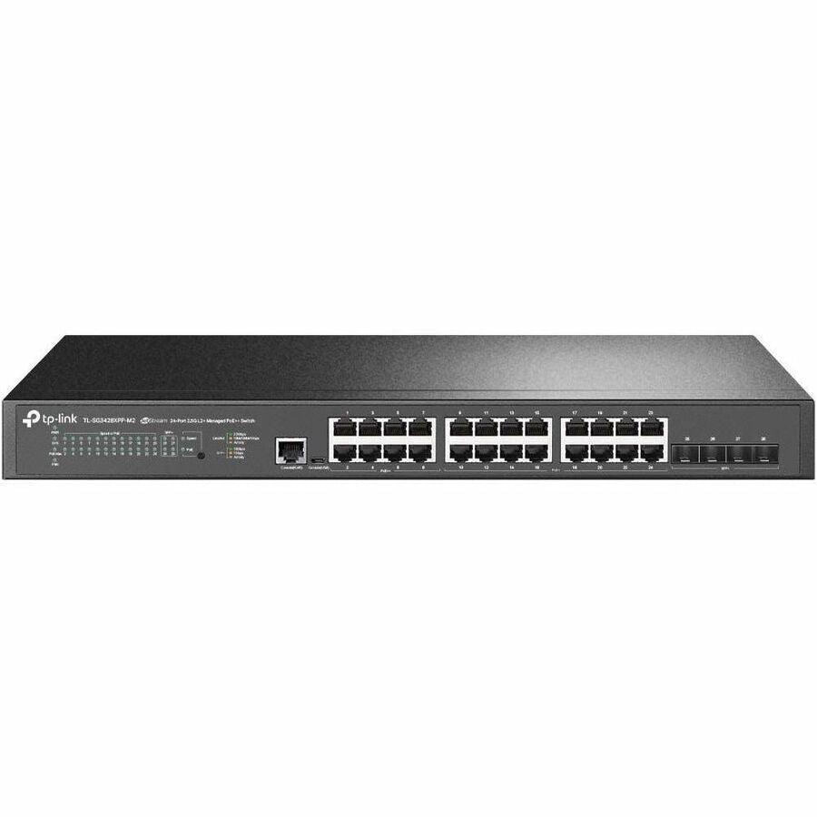 TP-Link JetStream 24-Port 2.5GBASE-T and 4-Port 10GE SFP+ L2+ Managed Switch with 16-Port PoE+ & 8-Port PoE++ SG3428XPP-M2