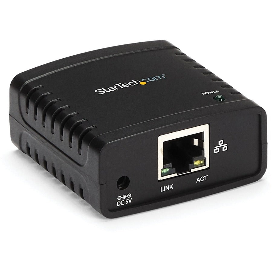 StarTech.com 10/100Mbps Ethernet to USB 2.0 Network LPR Print Server - USB Print Server with 10Base-T/100Base-TX Auto-sensing PM1115U2