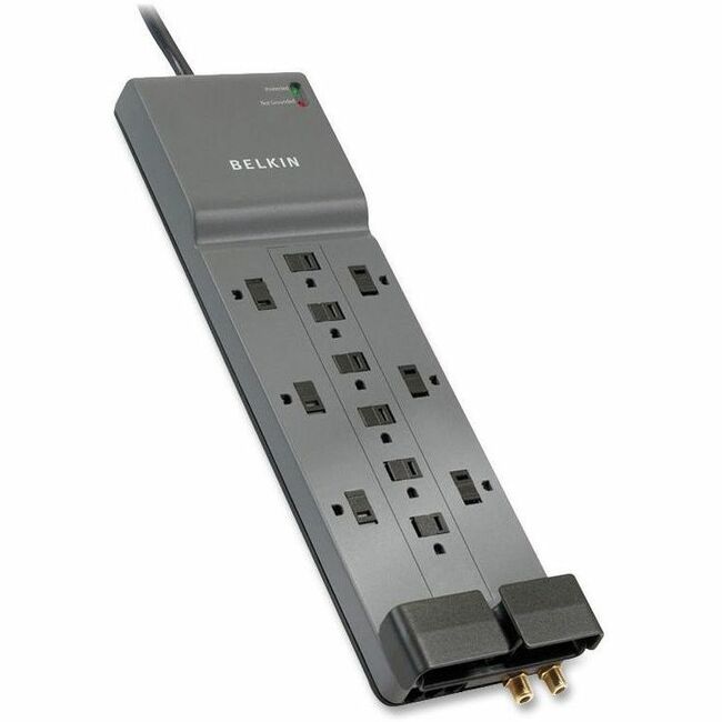 Belkin 12-Outlet Home/Office Surge Protector with 8-foot cord - 8 foot Cable - Black - 3780 Joules BE11223008