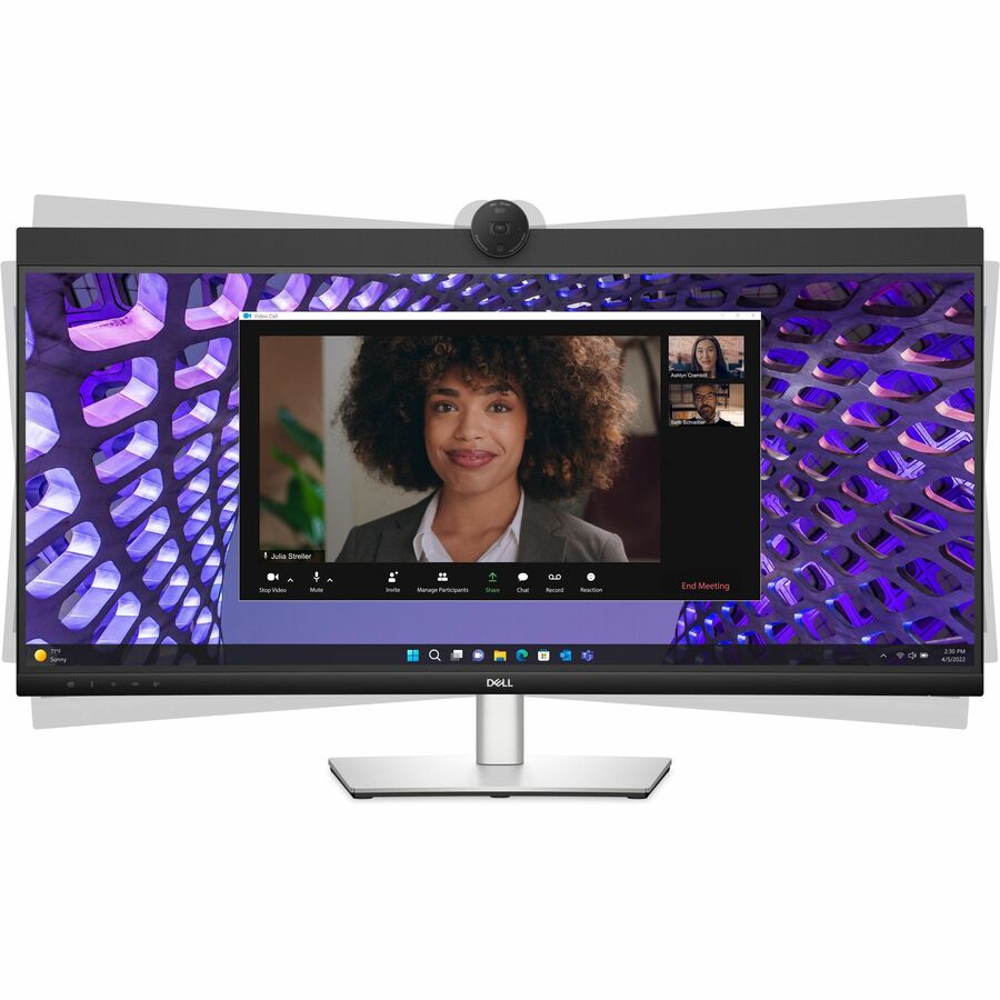 Dell P3424WEB 34" Class Webcam UW-QHD Curved Screen LED Monitor - 21:9 - Black, Silver DELL-P3424WEB