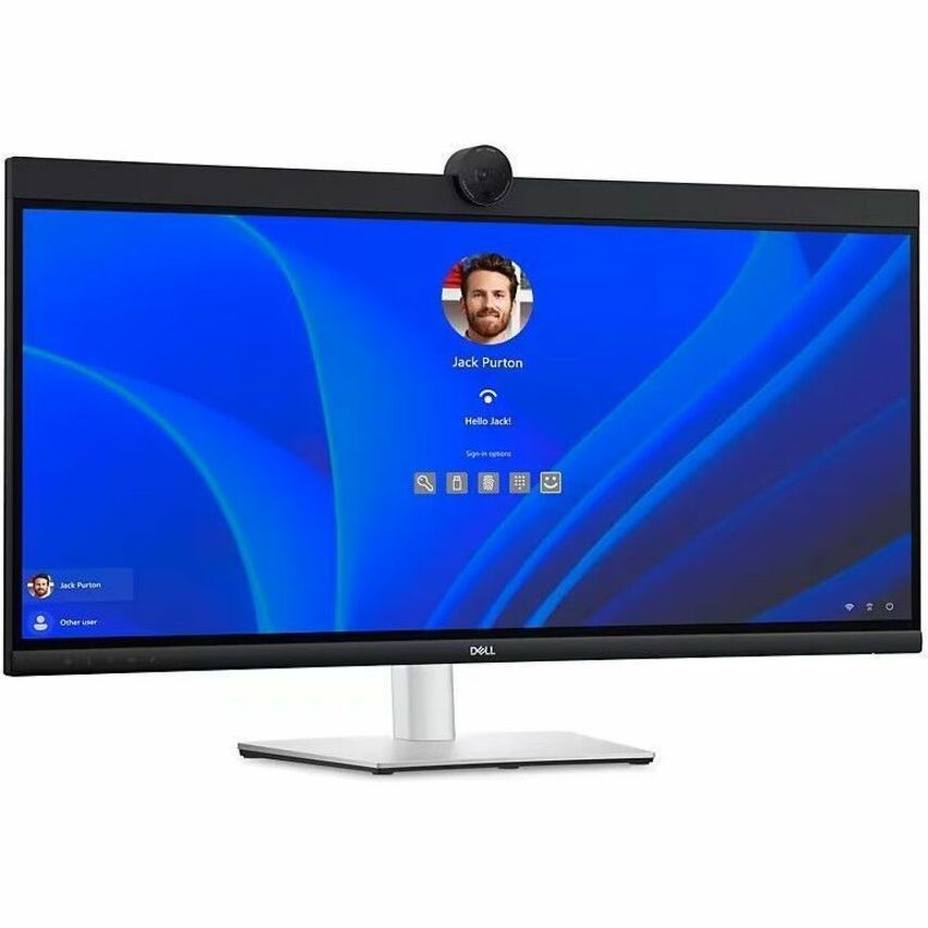 Dell P3424WEB 34" Class Webcam UW-QHD Curved Screen LED Monitor - 21:9 - Black, Silver DELL-P3424WEB