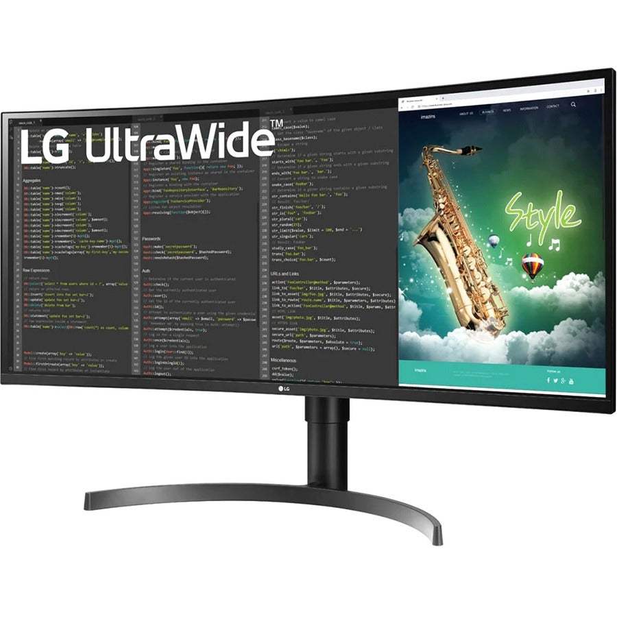 LG Ultrawide 35BN75CN-B 35" Class UW-QHD Curved Screen Gaming LCD Monitor - 21:9 - Textured Black, Black Hairline 35BN75CN-B