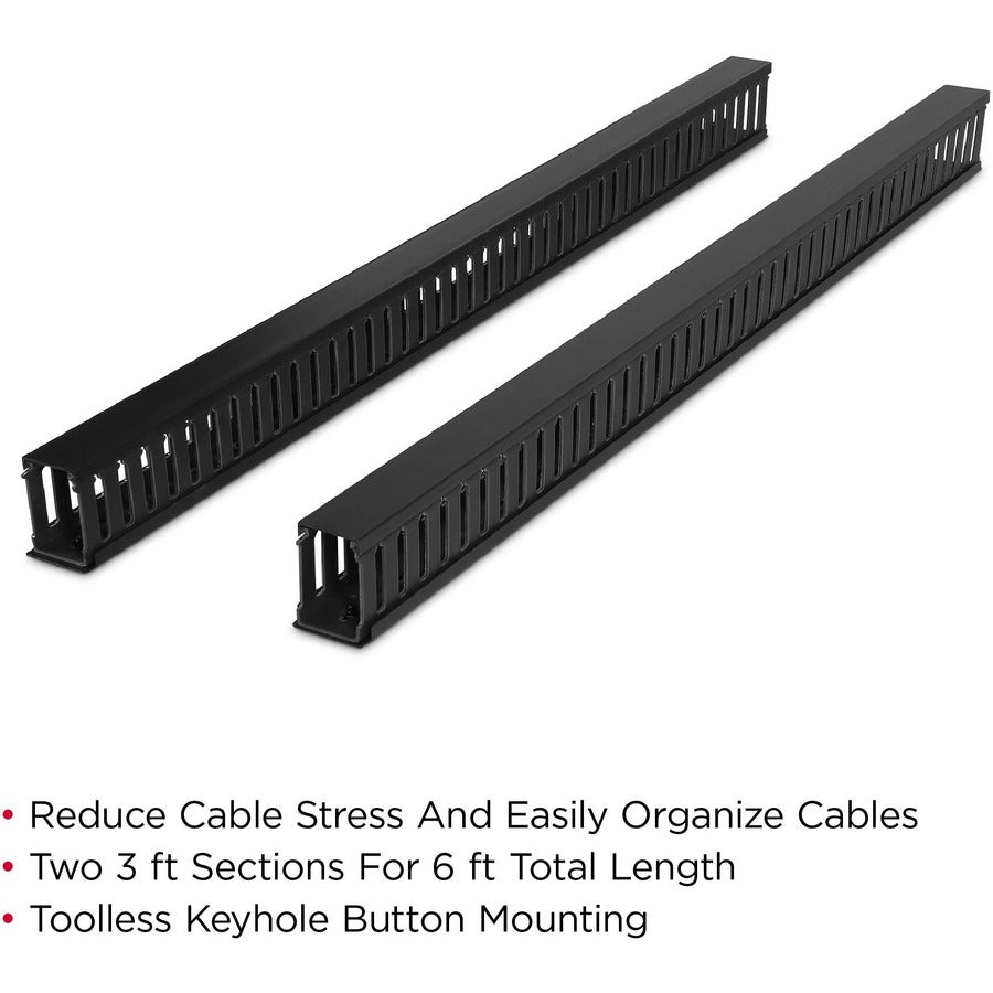 CyberPower Vertical Finger Duct Cable Manager with Snap on Cover CRA30001