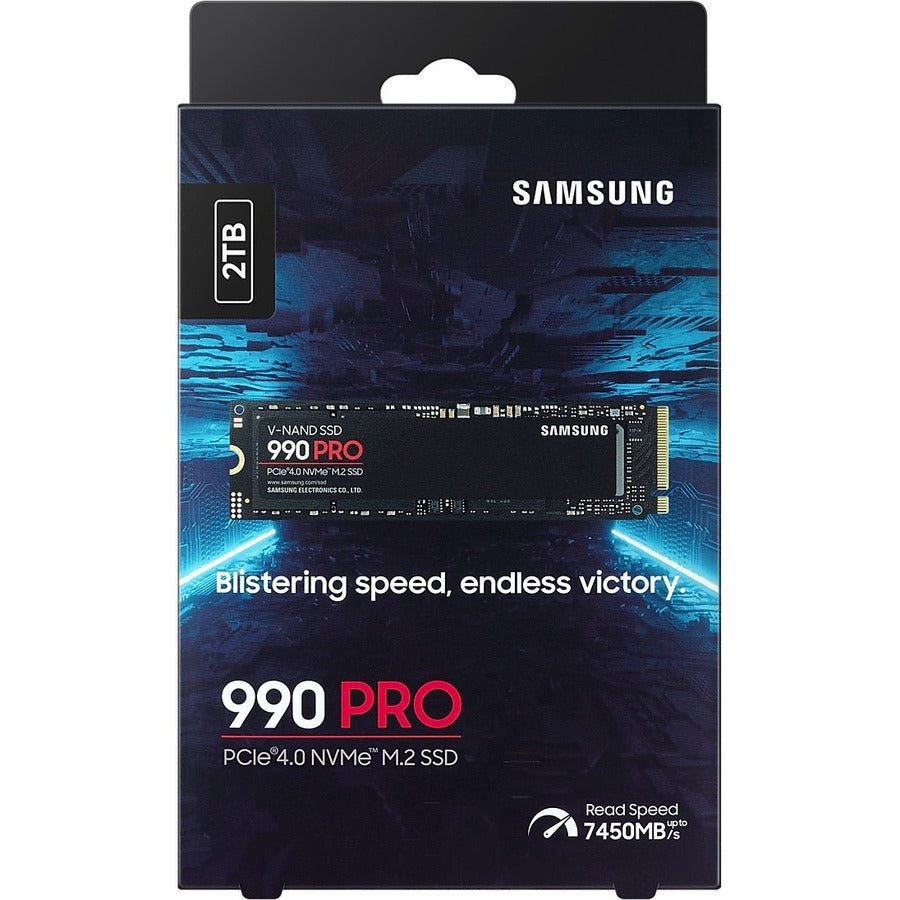 Samsung 990 PRO MZ-V9P2T0B/AM 2 TB Solid State Drive - M.2 2280 Internal - PCI Express NVMe (PCI Express NVMe 4.0 x4) MZ-V9P2T0B/AM