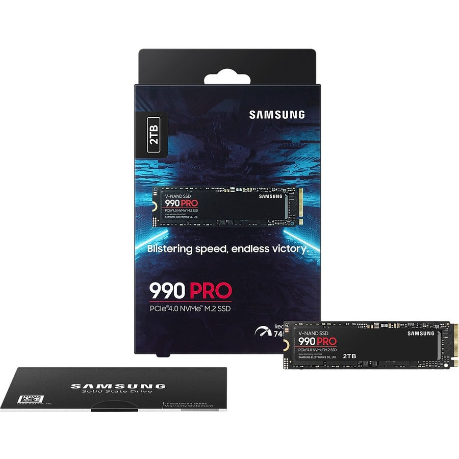 Samsung 990 PRO MZ-V9P2T0B/AM 2 TB Solid State Drive - M.2 2280 Internal - PCI Express NVMe (PCI Express NVMe 4.0 x4) MZ-V9P2T0B/AM