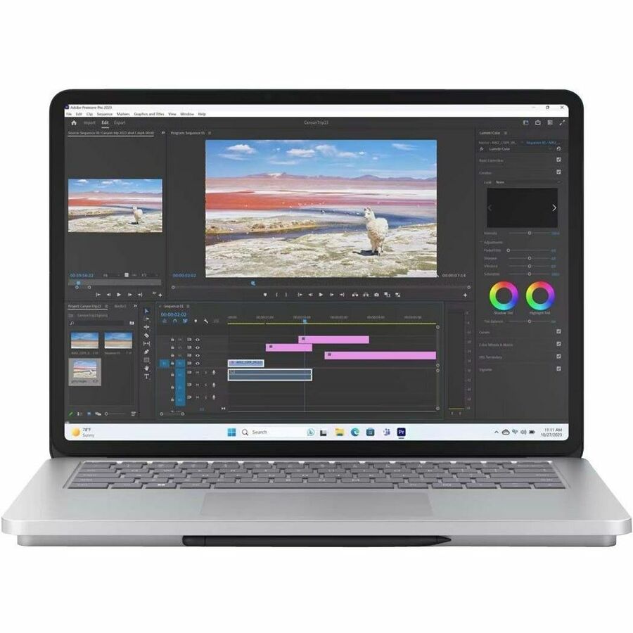 Microsoft Surface Laptop Studio 2 14.4" Touchscreen Convertible (Floating Slider) 2 in 1 Notebook - Intel Core i7 13th Gen i7-13700H - Intel Evo Platform - 16 GB - 512 GB SSD - English, French Keyboard - Platinum ZRG-00001