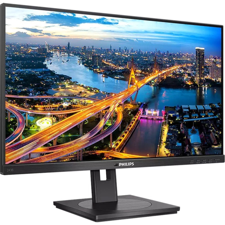 Philips 243B1 24" Class Full HD LCD Monitor - 16:9 - Textured Black 243B1