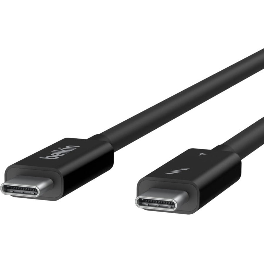 Belkin 100W Thunderbolt 4 USB-C to USB-C Cable - USB 4 - 40Gbps - 8K - 2m/6.6ft - M/M - Black INZ002BT2MBK