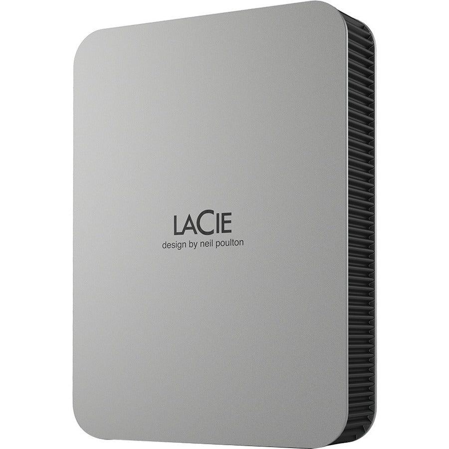 LaCie Mobile Drive STLP4000400 4 TB Portable Hard Drive - 3.5" External - Moon Silver STLP4000400