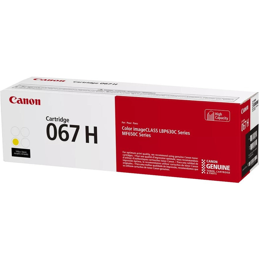 Canon 067 Original High Yield Laser Toner Cartridge - Yellow - 1 Each 5103C001