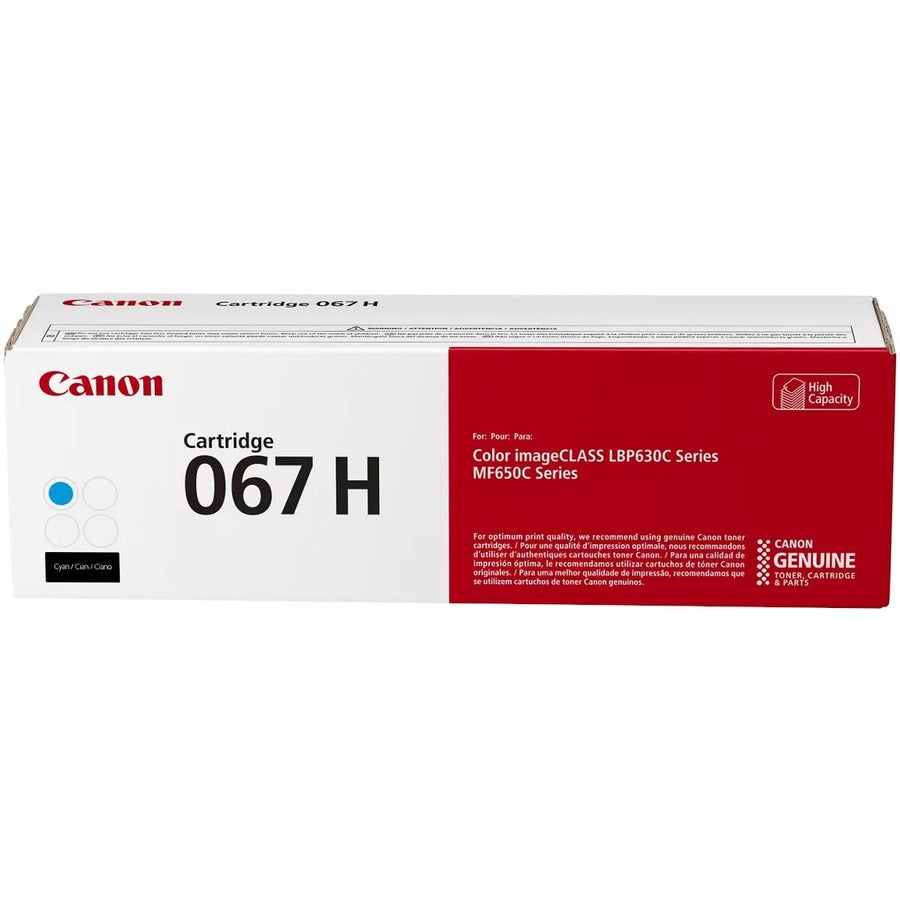 Canon 067 Original High Yield Laser Toner Cartridge - Cyan - 1 Each 5105C001