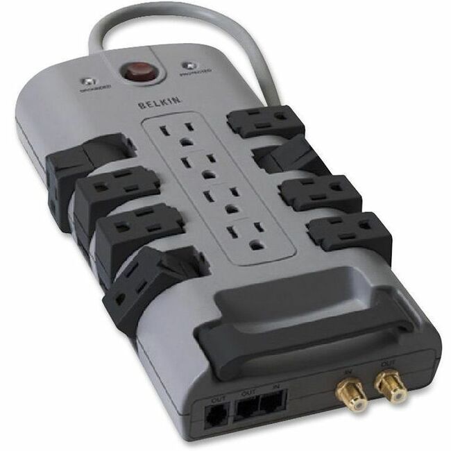 Belkin 12-Outlet Pivot-Plug Surge Protectors - 8 foot Cable - 4320 Joules BP11223008