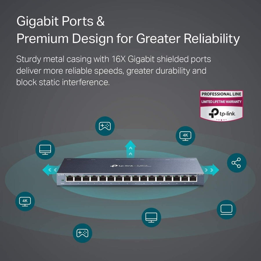 TP-Link 16-Port Gigabit Desktop Switch TL-SG116