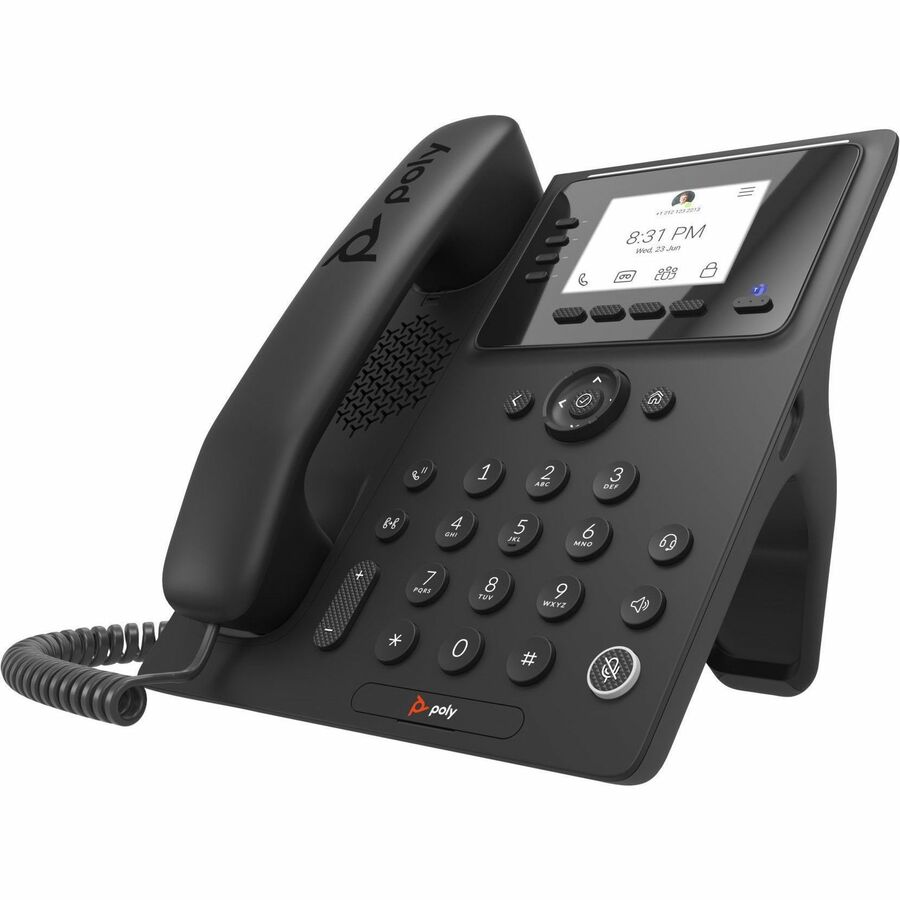 Poly CCX 350 IP Phone - Corded - Corded - Desktop, Wall Mountable - Black 848Z7AA#ABA