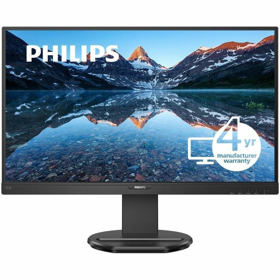 PHILIPS 273B9 - 27 inch Monitor, LED, FHD, VGA, HDMI, DP, USB-C(65W), USB-Hub, EPEAT, 4 Year Manufacturer Warranty - 27" 273B9