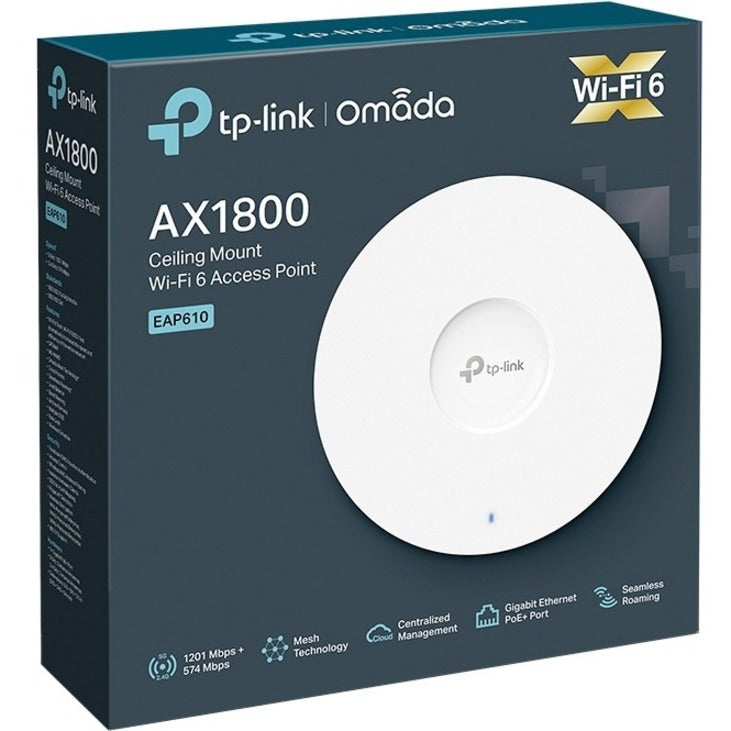 TP-Link EAP610 Dual Band IEEE 802.11ax 1.73 Gbit/s Wireless Access Point EAP610-V3