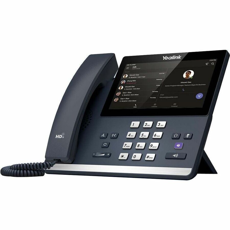 Yealink IP Phone - Corded - Bluetooth, Wi-Fi - Wall Mountable, Desktop - Classic Gray 1301017