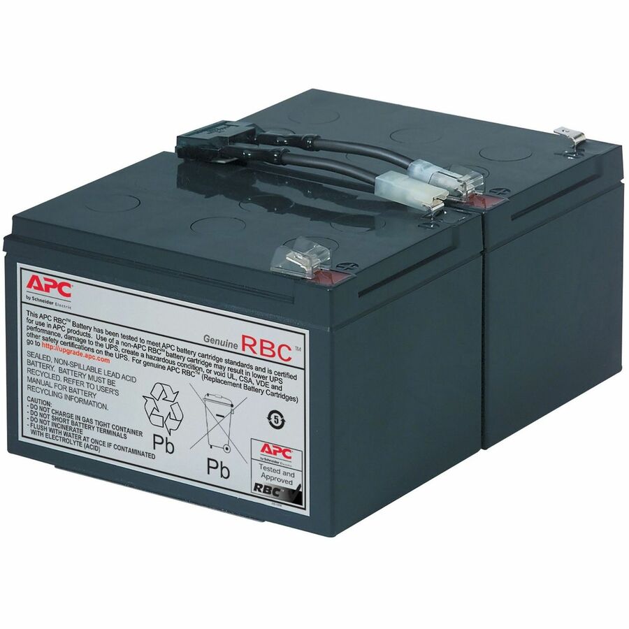 APC by Schneider Electric Replacement Battery Cartridge, VRLA battery, 11Ah, 12VDC, 2-year warranty RBC6