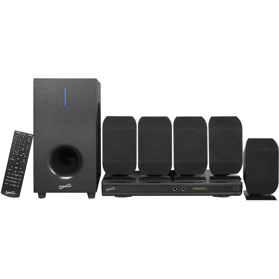 Supersonic SC-38HT 5.1 Home Theater System - 75 W RMS - DVD Player - Black SC-38HT