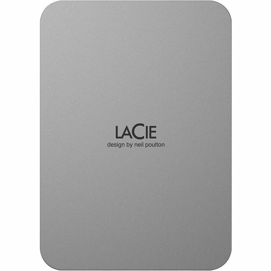 LaCie STLP2000400 2 TB Portable Hard Drive - External - Moon Silver STLP2000400