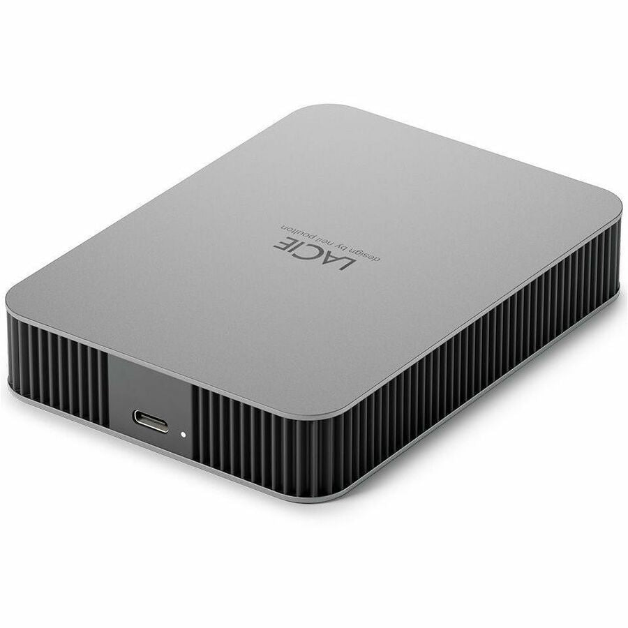 LaCie STLP2000400 2 TB Portable Hard Drive - External - Moon Silver STLP2000400