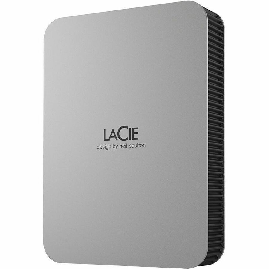 LaCie STLP2000400 2 TB Portable Hard Drive - External - Moon Silver STLP2000400